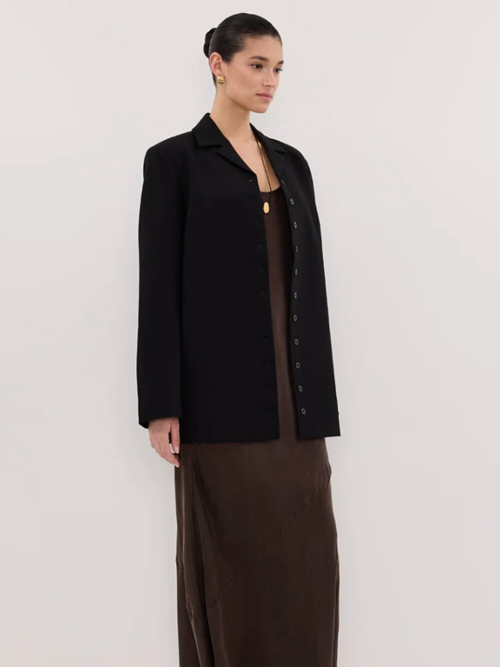 Dissh Black Ryker Oversize Blazer - Size 4 - Black as seen on Jennifer Lawrence
